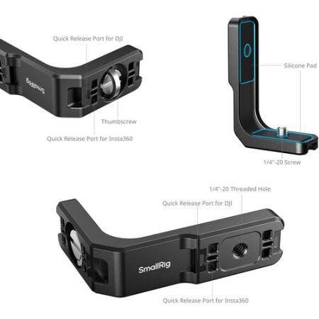 SmallRig 5824 - adapter/mocowanie do nagrywania w pionie do Insta360 X5 / X4 Air / X4 / X3